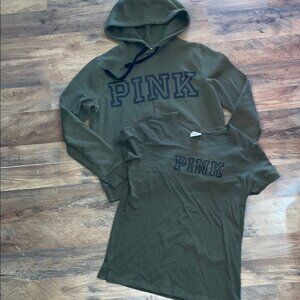PINK Victoria’s Secret Hoodie and T-Shirt Set